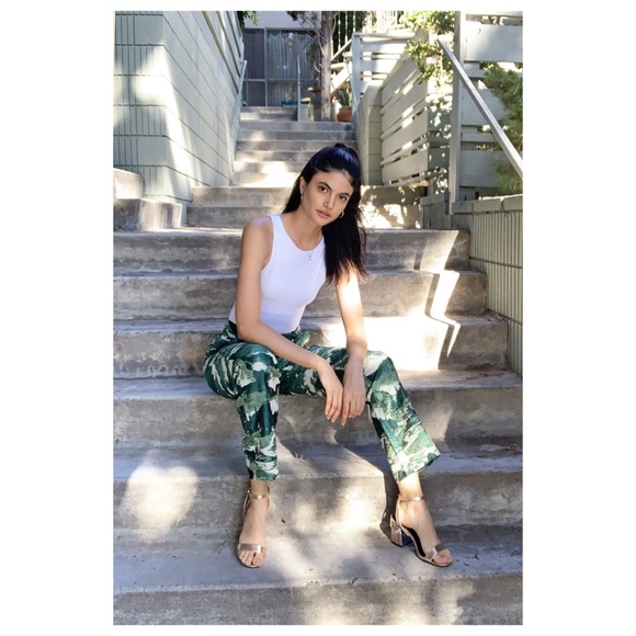 Eva Franco Anthropologie Jacquard Slim Pants - Picture 4 of 5